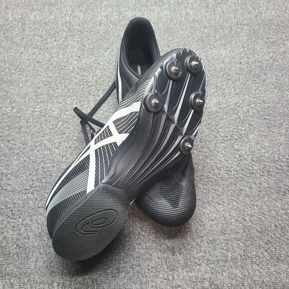 ASICS Hyper MD 7 Track Shoes Mens Size 9 Black White Spikes G502J Isaiah 41:10 - Picture 4 of 11